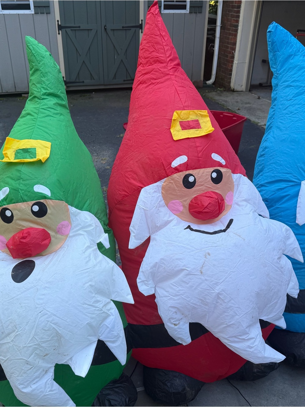 Kids Inflatable Garden Gnome Costume - Red